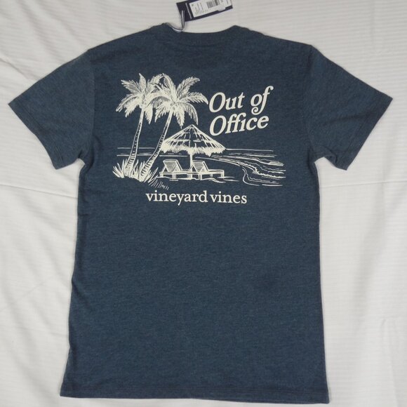 NWT VINEYARD VINES DUNES TEE BEACH OUT OF OFFICE BLUE XS X-SMALL T-SHIRT L24 - Picture 1 of 7